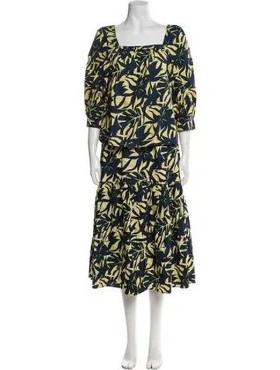 Pre-owned Ba&sh Printed Skirt Set In Blue