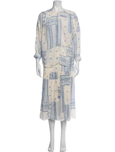 Pre-owned Ba&sh Printed Skirt Set In Blue