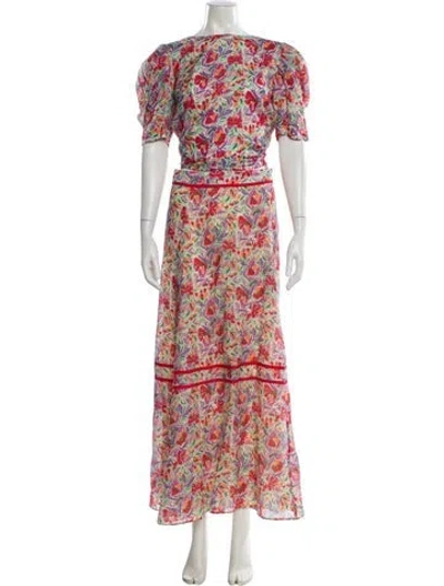 Pre-owned Ba&sh Printed Skirt Set In Red