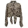 Ba&sh Ba & Sh Printed Tie Front Blouse In Multicolor Viscose