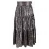 Ba&sh Ba & Sh Prisca Midi Skirt In Multicolor Polyester In Gray