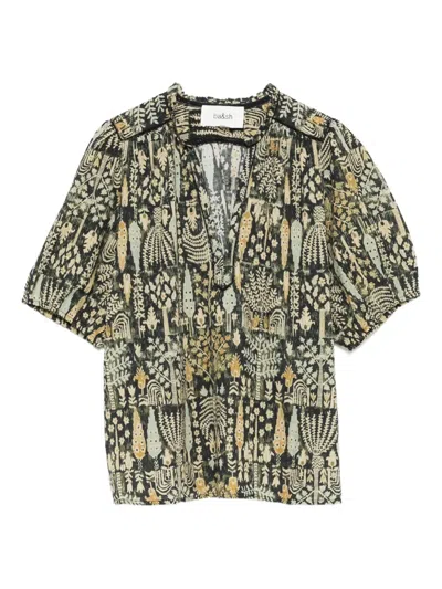 Ba&sh Pueblo Puff-sleeve Floral-print Blouse