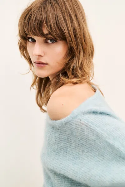 Ba&sh Pullover Suela For Woman In Blue