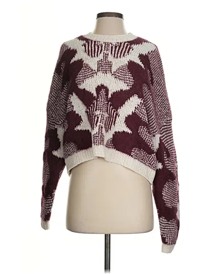 Pre-owned Ba&sh Pullover Sweater In Burgundy