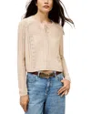 Ba&sh Ba & Sh Puria Pointelle Cardigan In Neutral