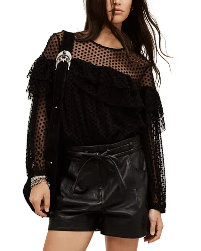 Ba&sh Raff Blouse In Noir