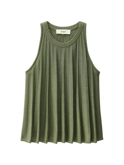 Ba&sh Ribbed Top In Green