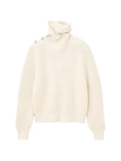 Ba&sh Roumane Button Sweater In Neutral
