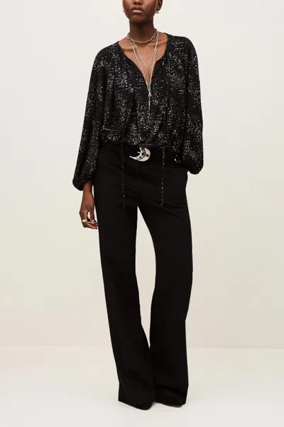 Ba&sh Round Collar Blouse Torny For Women In Black