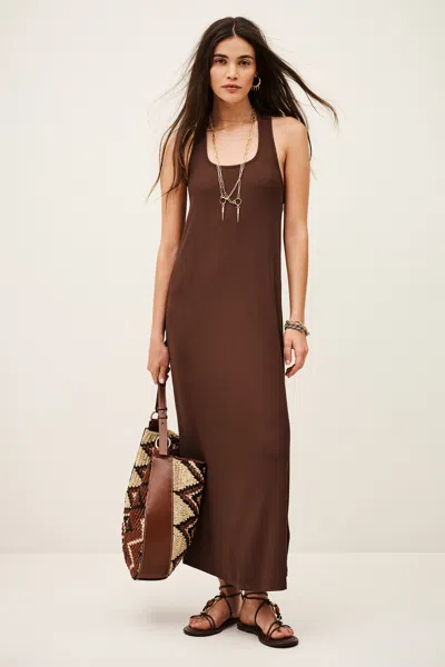 Ba&sh Round Collar Dress Naora For Women In Brown