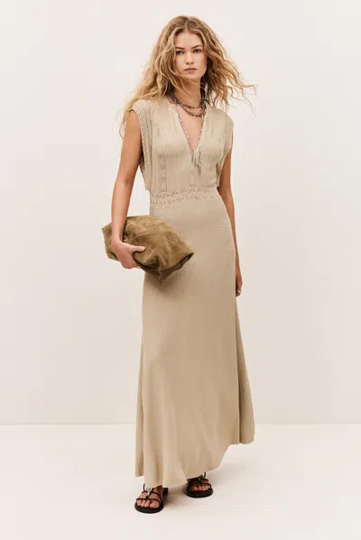 Ba&sh Round Collar Dress Pasqualina For Women In Neutral