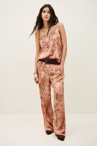 Ba&sh Round Collar Top Cigue For Women In Pink