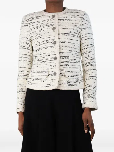 Pre-owned Ba&sh Roza Tweed Jacket In Neutral