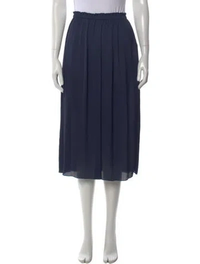 Pre-owned Ba&sh Ruffle Embellishment Midi Length Skirt In Blue