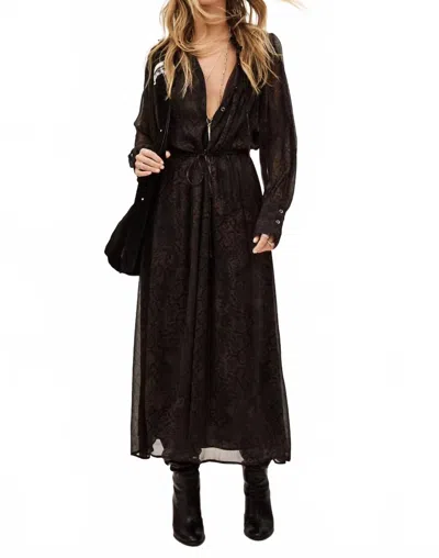 Ba&sh Sahara Maxi Dress In Marron In Black