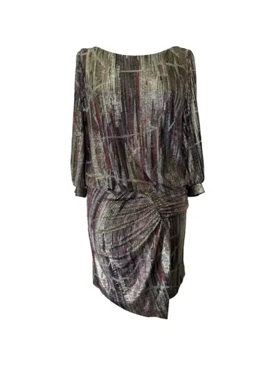 Pre-owned Ba&sh Salina V-back Midi Dress In Grey
