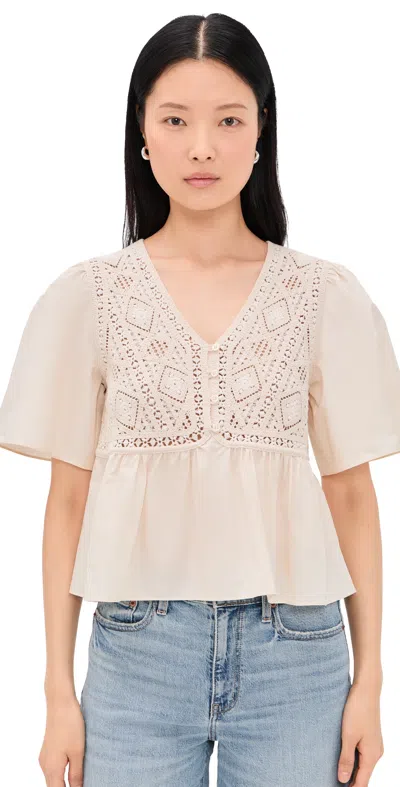 Ba&sh Salvi Blouse Ecru In Neutral