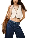 Ba&sh Crochet Tie-front Vest In Neutral