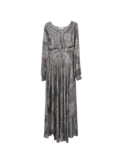 Pre-owned Ba&sh Santana Metallic Dress In Silver