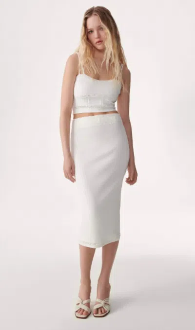 Ba&sh Saturn Pencil Skirt In White