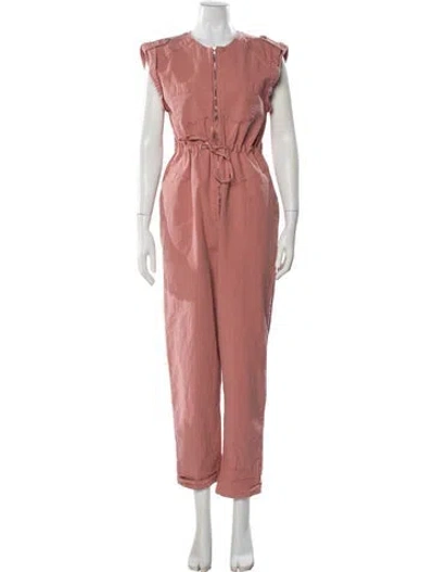 Pre-owned Ba&sh Scoop Neck Jumpsuit In Pink