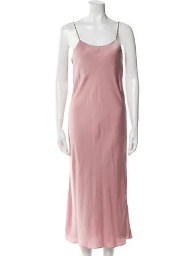 Pre-owned Ba&sh Scoop Neck Long Dress W/ Tags In Pink