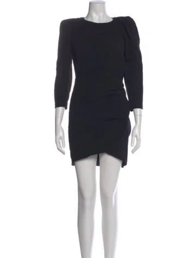 Pre-owned Ba&sh Scoop Neck Mini Dress In Black
