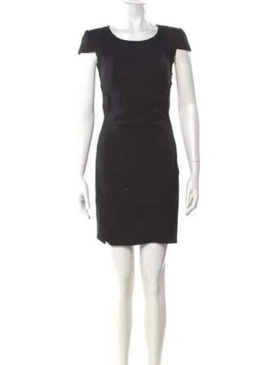 Pre-owned Ba&sh Scoop Neck Mini Dress In Black