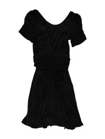 Pre-owned Ba&sh Scoop Neck Mini Dress In Black