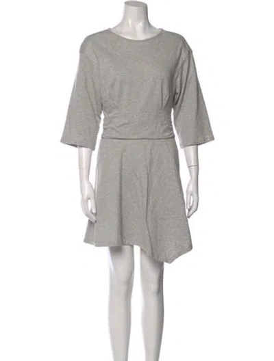 Pre-owned Ba&sh Scoop Neck Mini Dress In Gray