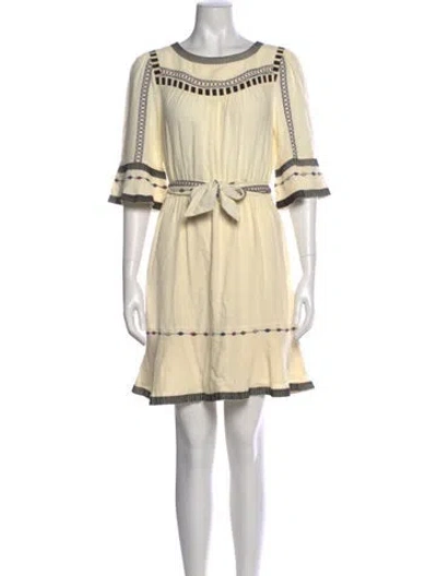 Pre-owned Ba&sh Scoop Neck Mini Dress In Neutral