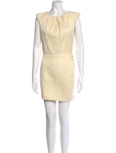 Pre-owned Ba&sh Scoop Neck Mini Dress In Neutral
