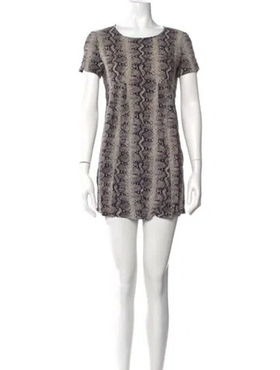 Pre-owned Ba&sh Scoop Neck Mini Dress In Neutral