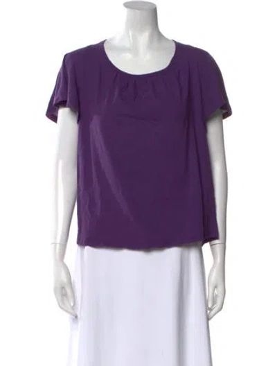 Pre-owned Ba&sh Scoop Neck Short Sleeve T-shirt W/ Tags In Purple