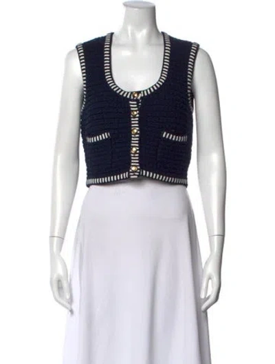 Pre-owned Ba&sh Scoop Neck Sleeveless Crop Top In Neutral