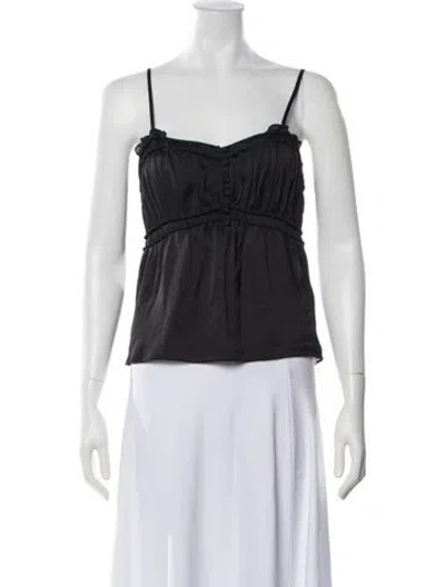Pre-owned Ba&sh Scoop Neck Sleeveless Top In Black