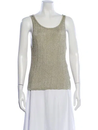 Pre-owned Ba&sh Scoop Neck Sleeveless Top In Neutral