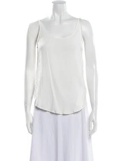 Pre-owned Ba&sh Scoop Neck Sleeveless Top In White