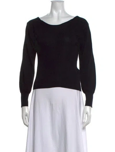 Pre-owned Ba&sh Scoop Neck Sweater In Black