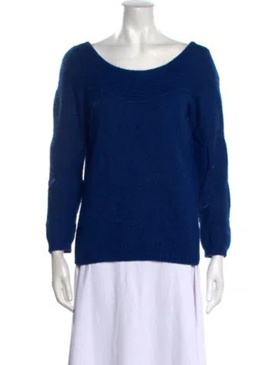 Pre-owned Ba&sh Scoop Neck Sweater In Blue