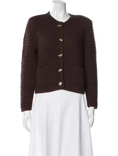 Pre-owned Ba&sh Scoop Neck Sweater In Brown