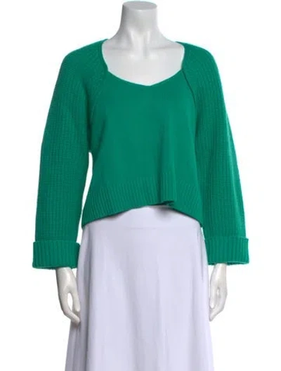Pre-owned Ba&sh Scoop Neck Sweater In Green