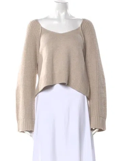 Pre-owned Ba&sh Scoop Neck Sweater In Neutral