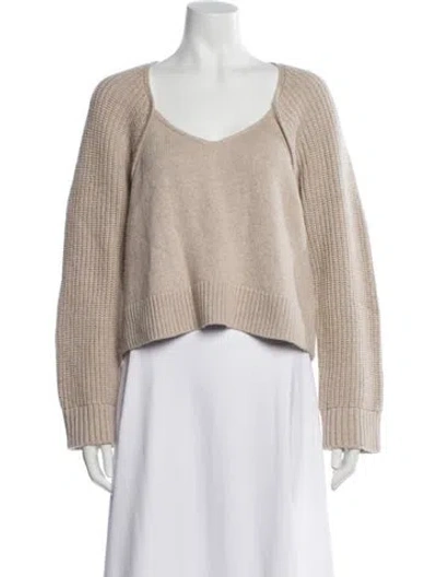 Pre-owned Ba&sh Scoop Neck Sweater In Neutral