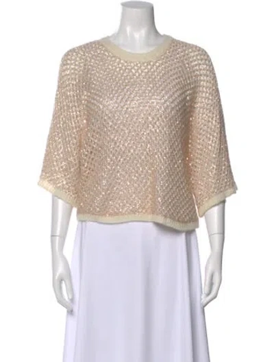 Pre-owned Ba&sh Scoop Neck Sweater In Neutral