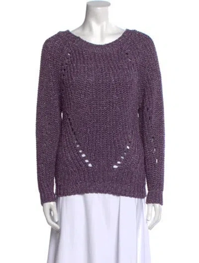 Pre-owned Ba&sh Scoop Neck Sweater In Purple