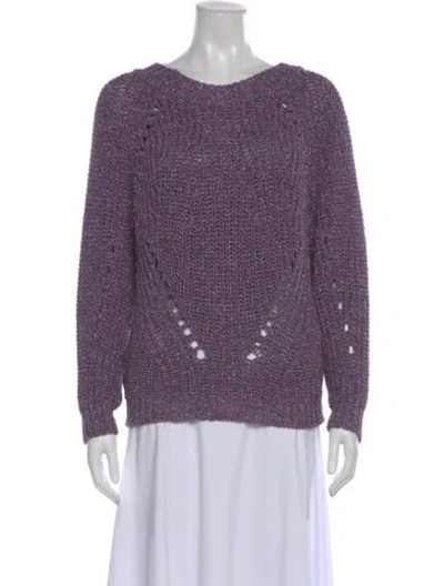 Pre-owned Ba&sh Scoop Neck Sweater In Purple