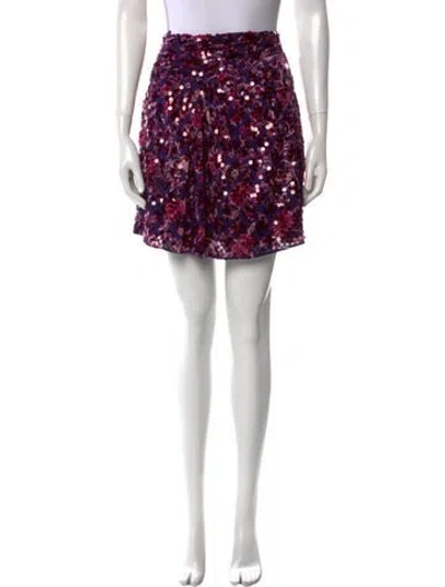 Pre-owned Ba&sh Sequin Embellishments Mini Skirt In Black