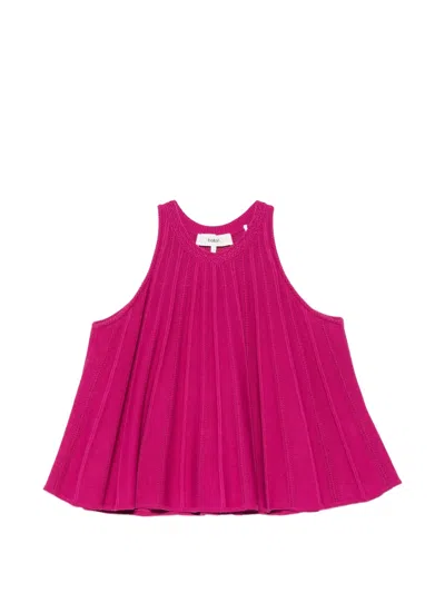 Ba&sh Serr Pointelle-knit Top In Pink
