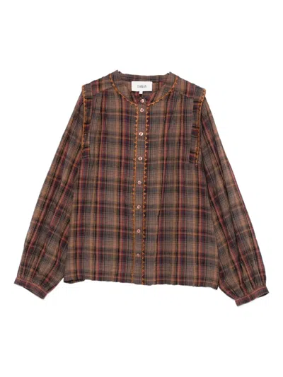 Ba&sh Shea Checked Shirt In Brown